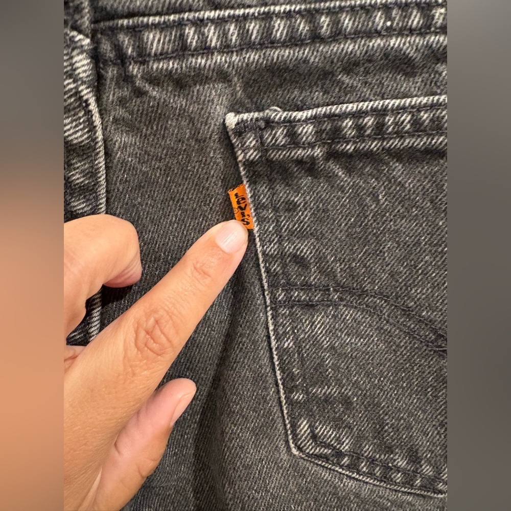 Vintage Orange Tab 1994 Levi’s 550 Faded Black Cutoff Shorts Size 29 28 Actual - Picture 11 of 16